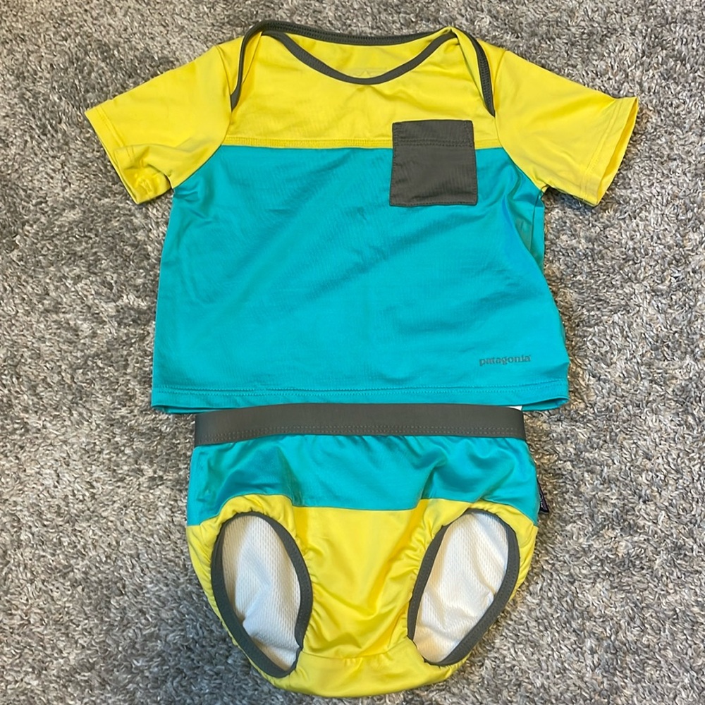 Patagonia Kids Swim Set - Yellow and Blue